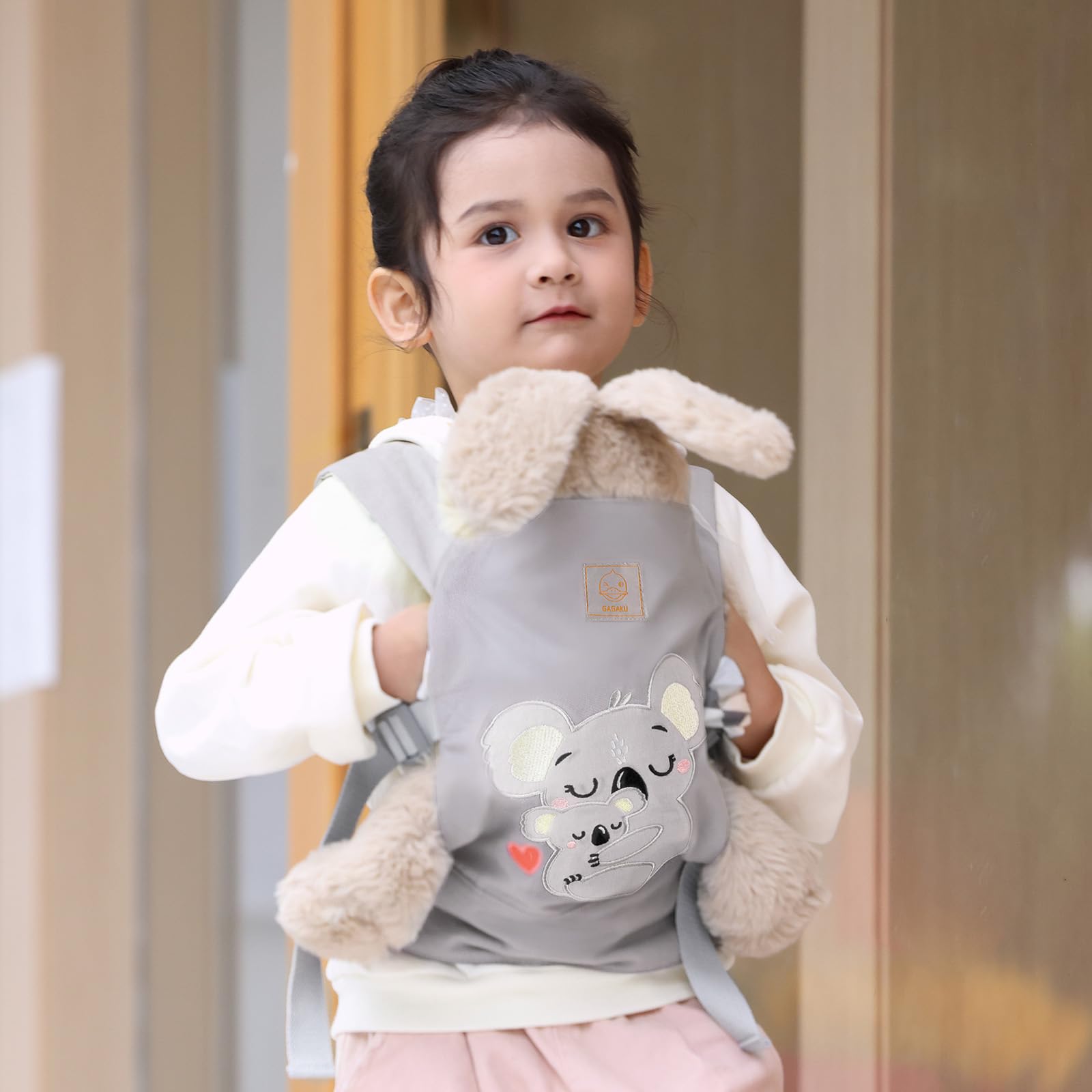 GAGAKU doll carrier shows adjustable straps for secure, comfortable wear.