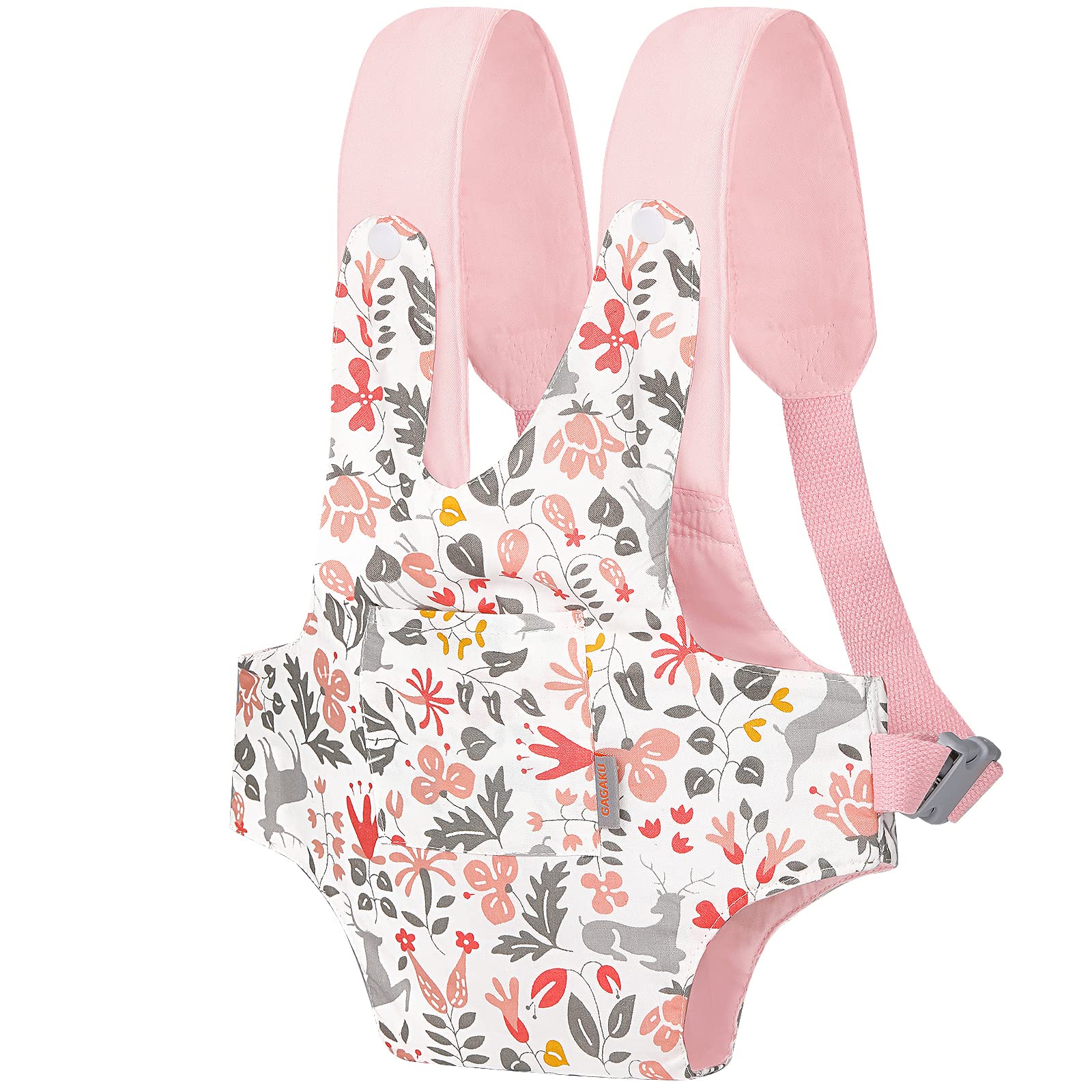 GAGAKU doll carrier with pink deer design in front view