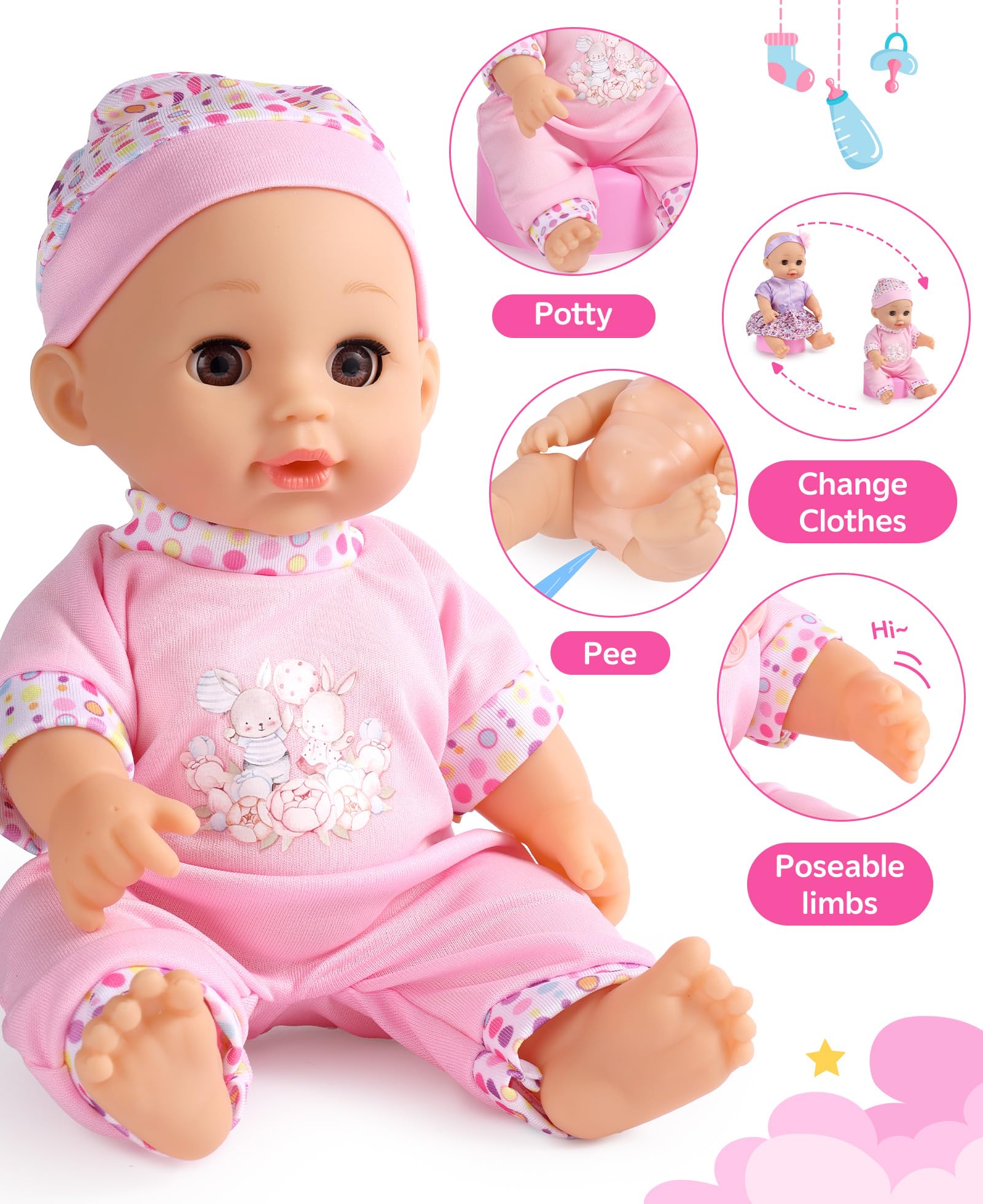 GAGAKU doll diaper and potty encourage caring routines in kids.