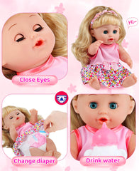 GAGAKU doll with drinking feature supports realistic feeding practice