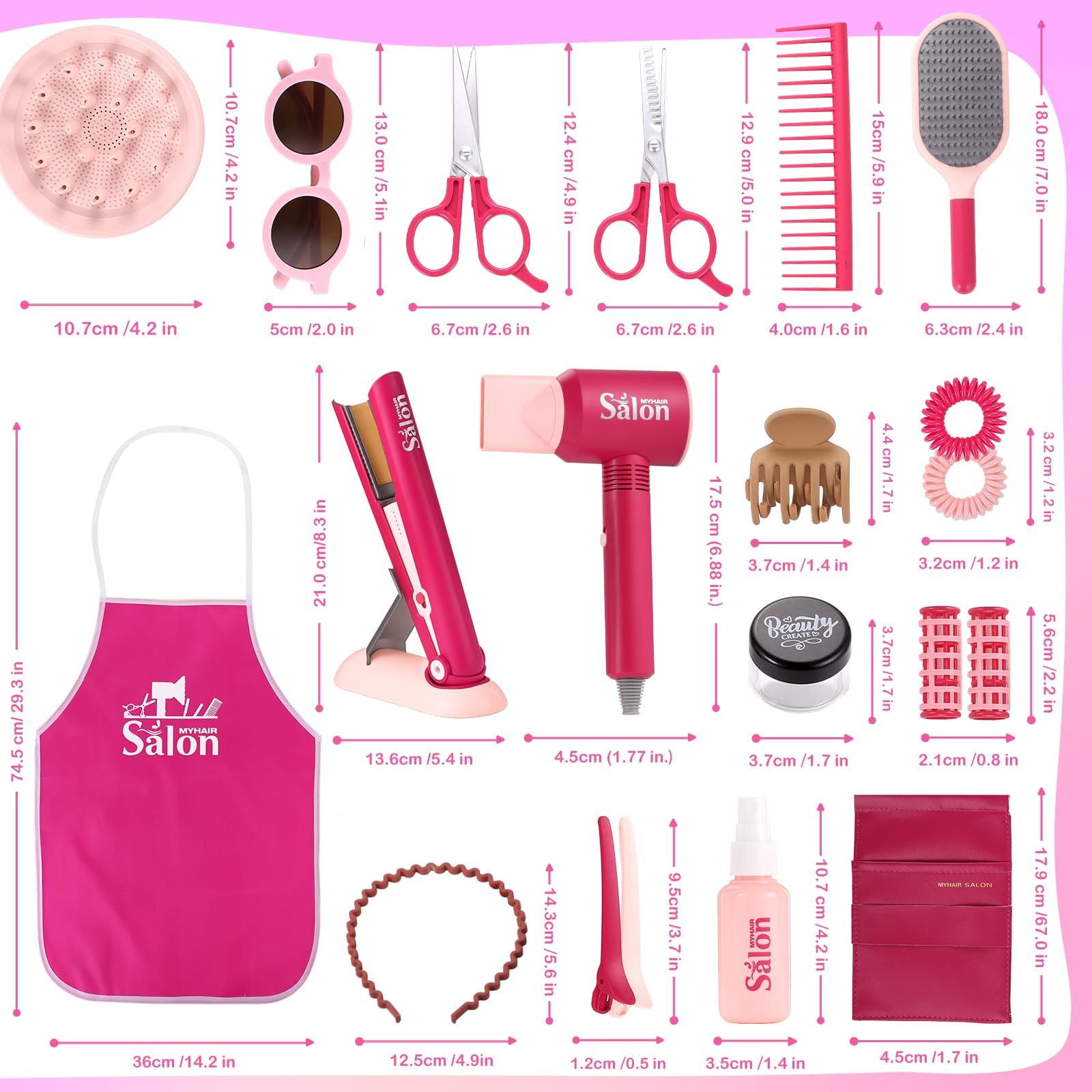 GAGAKU curling irons add authentic volume for pretend styling play.