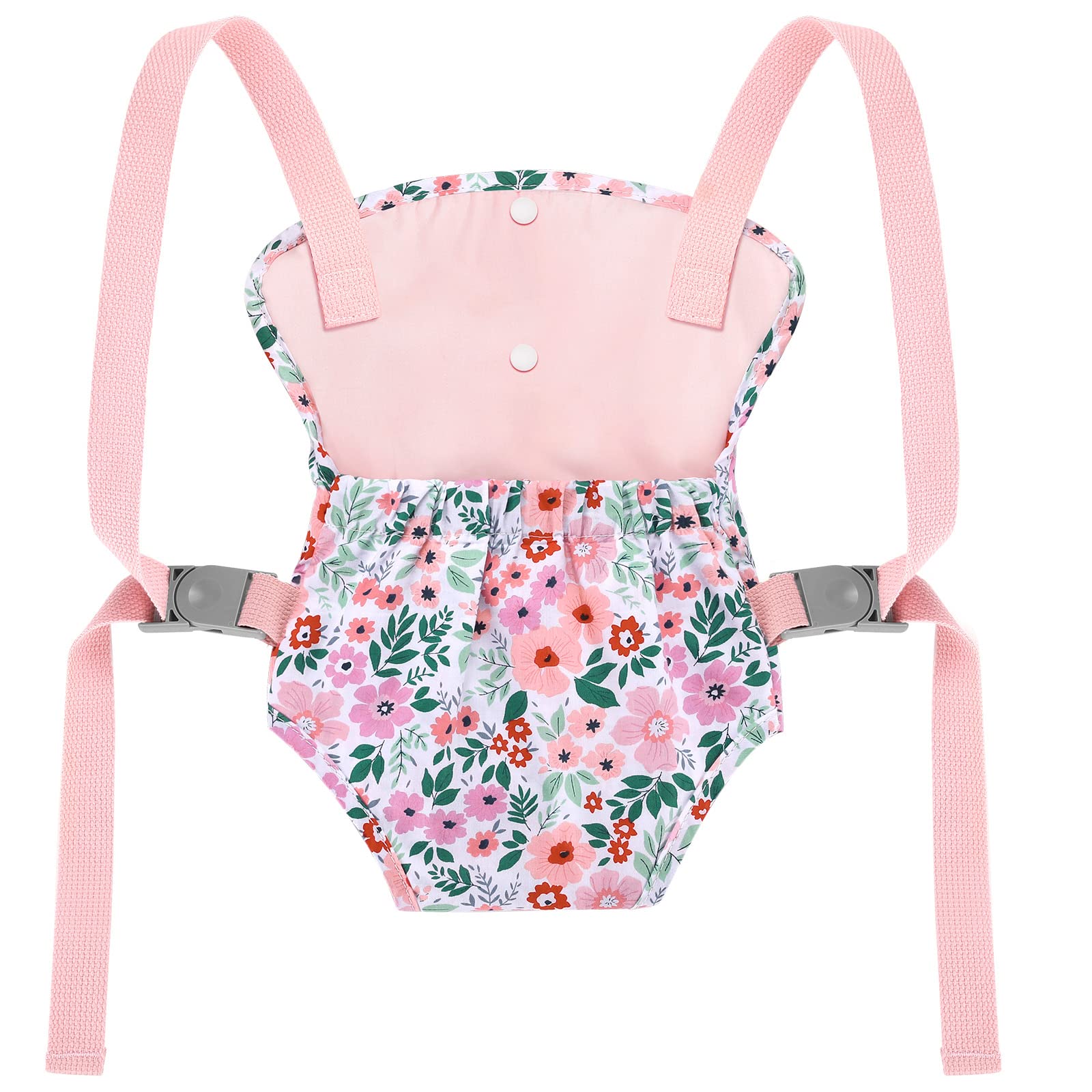 GAGAKU Leaf carrier pink-leaf pattern shows cheerful color ideal for doll collections.