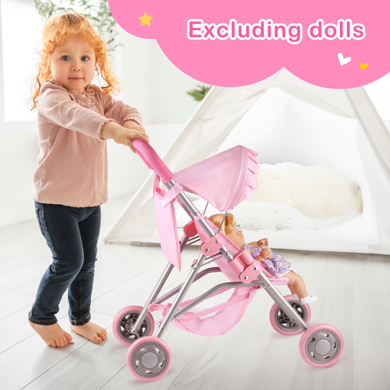 GAGAKU smooth wheels allow effortless pushing for little hands.