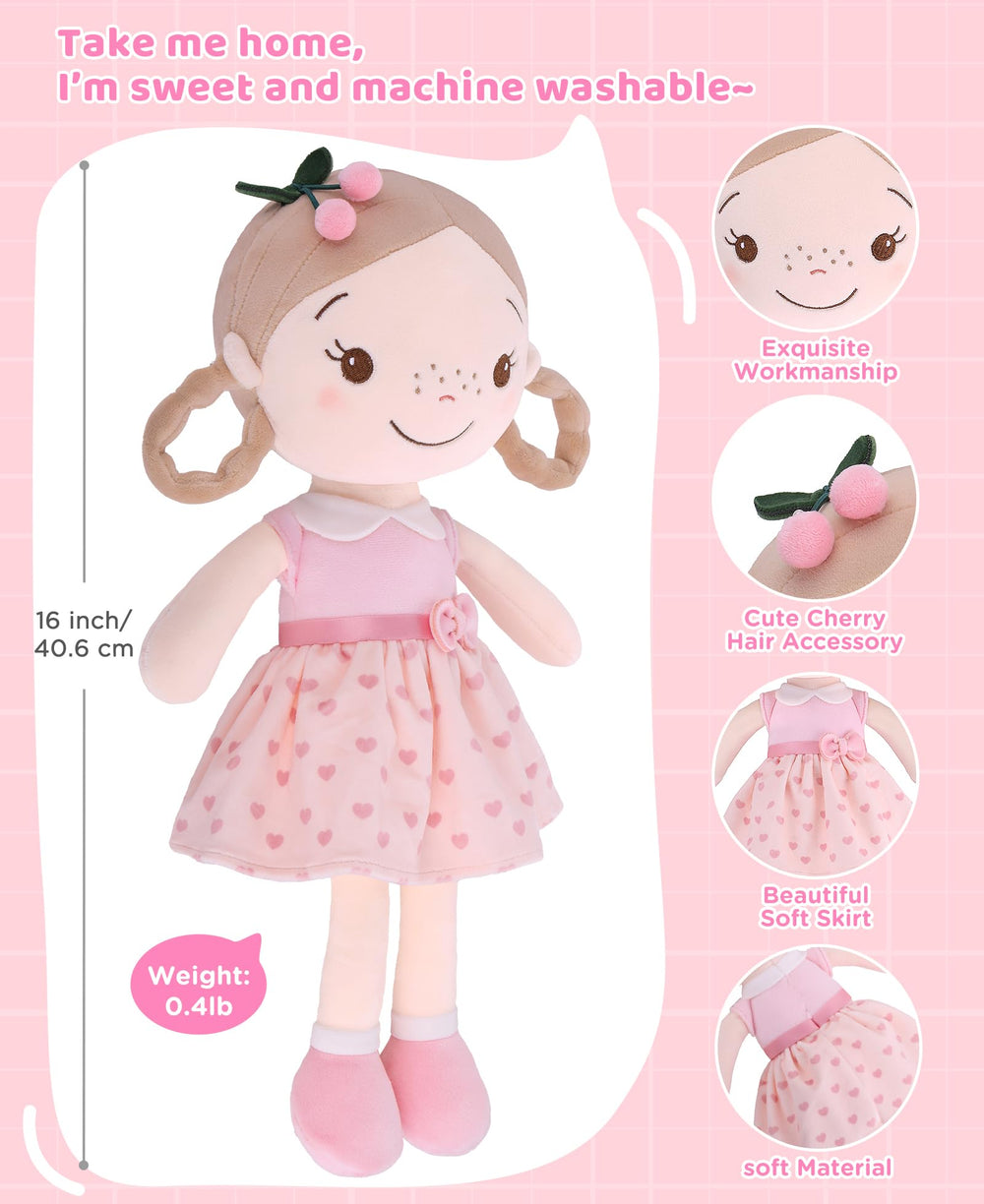 GAGAKU Cherry Girl doll hugging pose ideal for nurturing pretend play