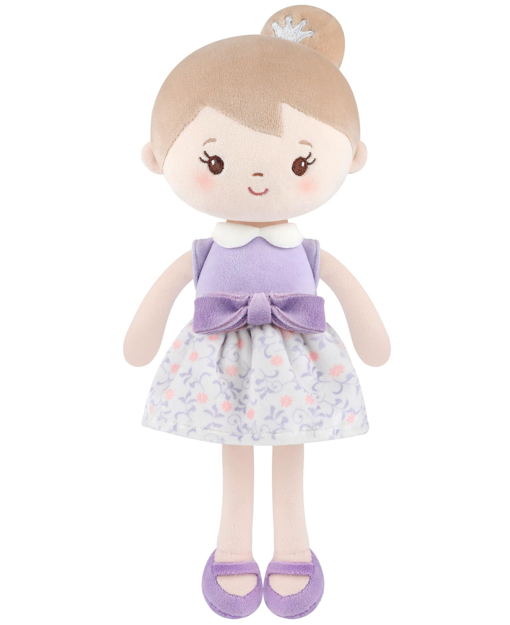 GAGAKU 12-inch plush doll with purple skirt, ultra-soft fabric for cozy cuddles