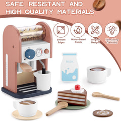 GAGAKU wooden coffee maker toy - imaginative stories setup sparks cafe adventures