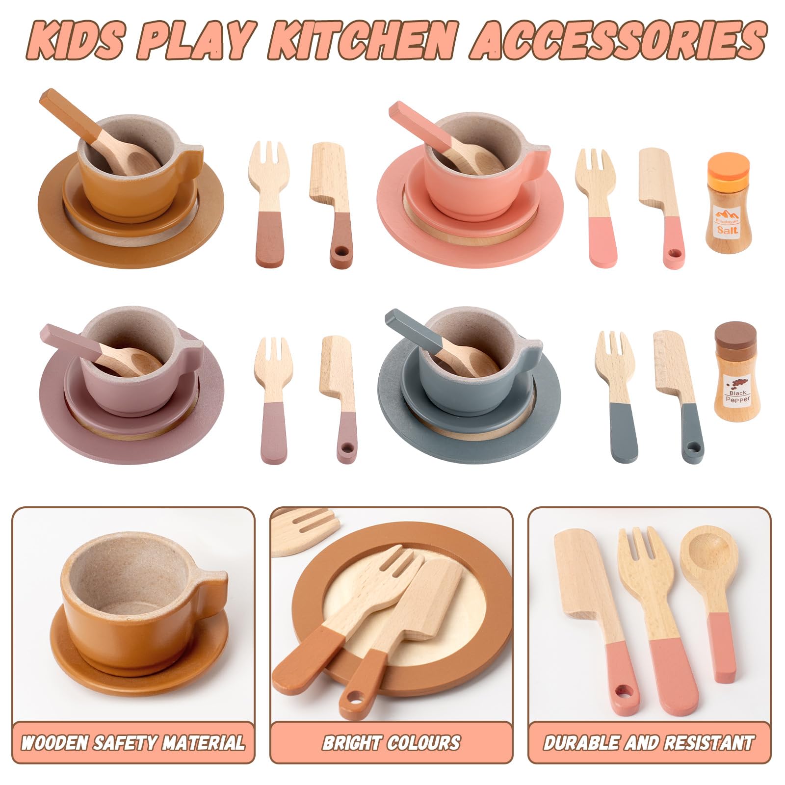 GAGAKU wooden cups for kids, smooth and easy to grip.
