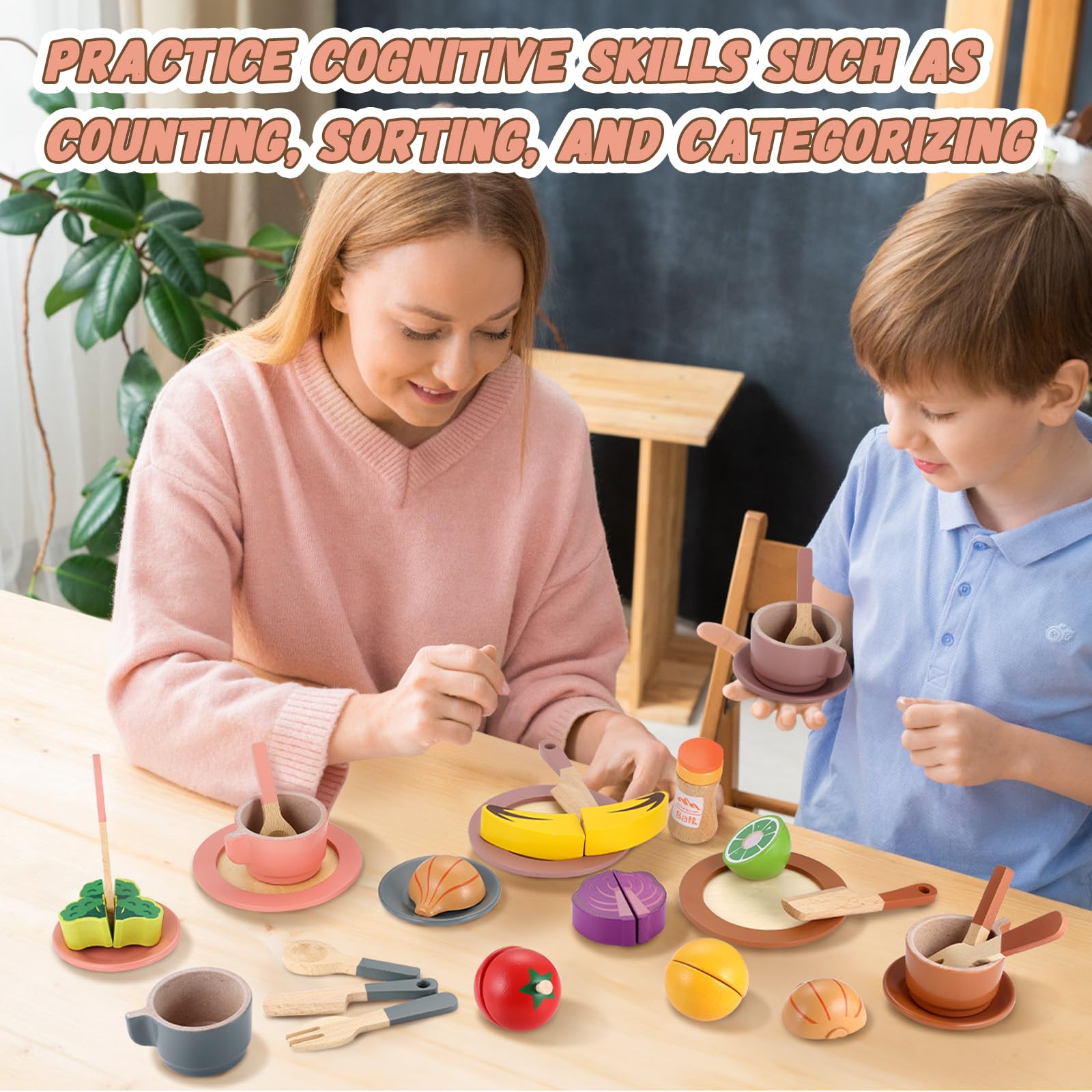 GAGAKU play kitchen scene, encourages social and imaginative play.