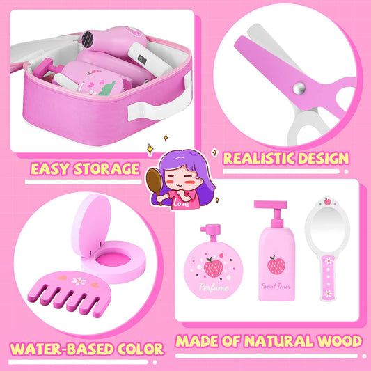 GAGAKU wooden toner bottle for imaginative beauty role-play and storytelling.