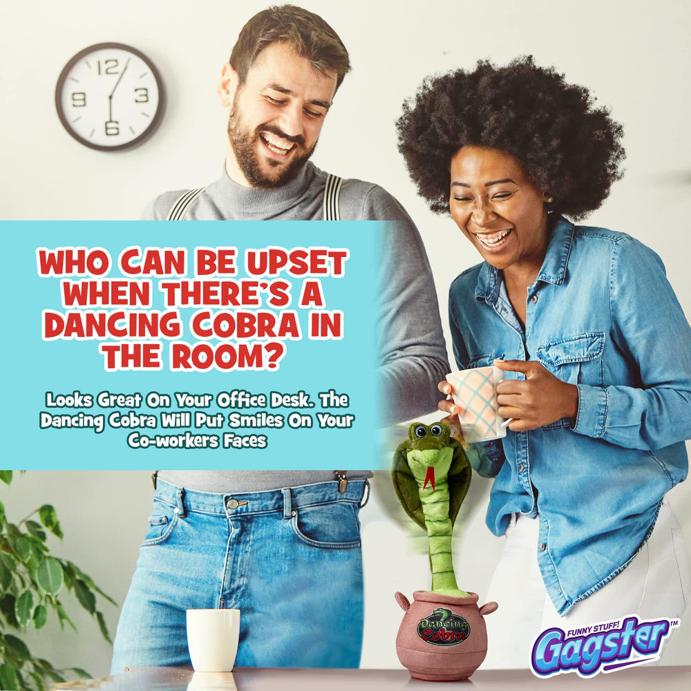 Gagster cobra toy creates lighthearted family fun during game night.