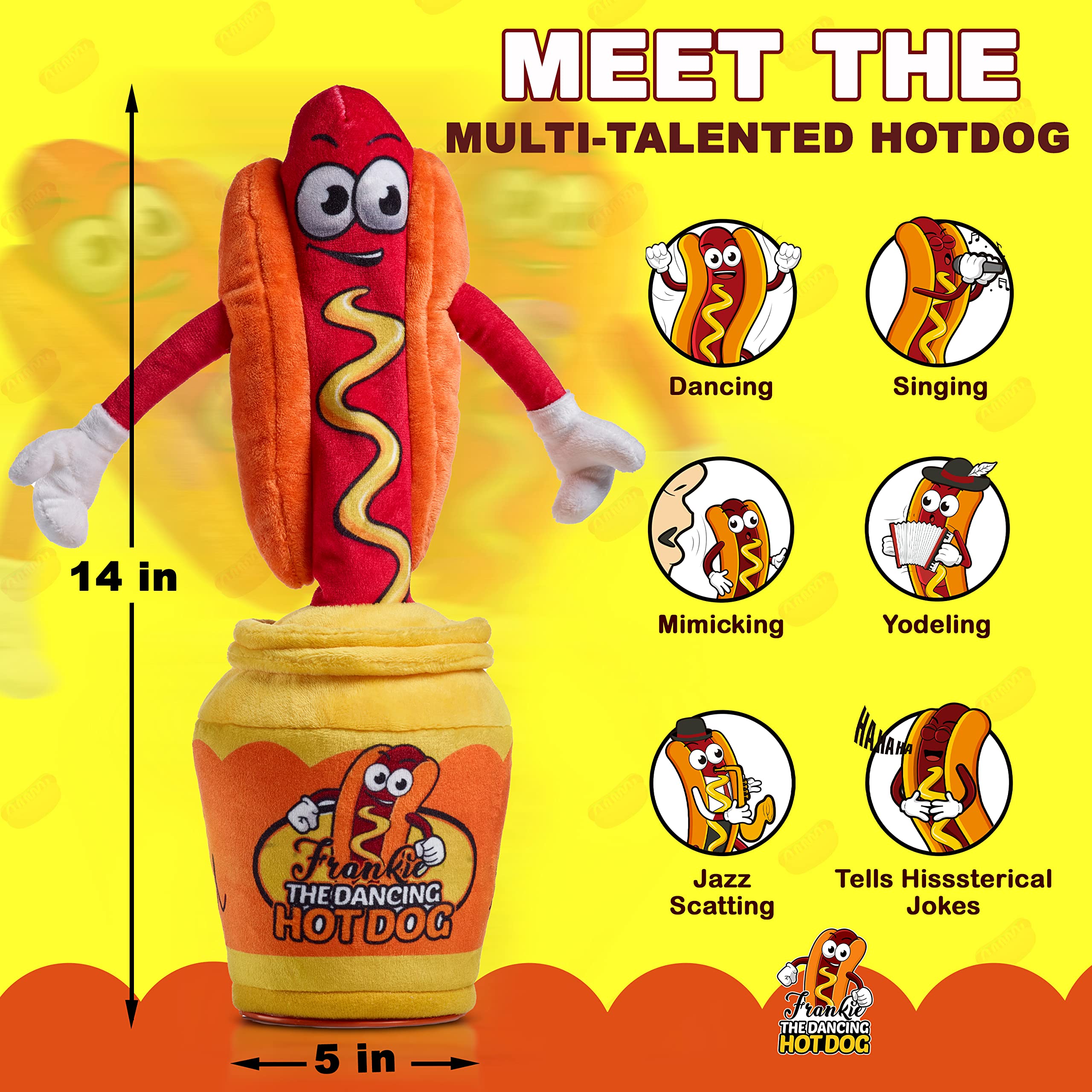 Gagster Dancing Hot Dog right button yodel—interactive music for playful moments