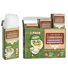 Gagster emergency underpants in a can, triple-pack humor gift for white elephant events.