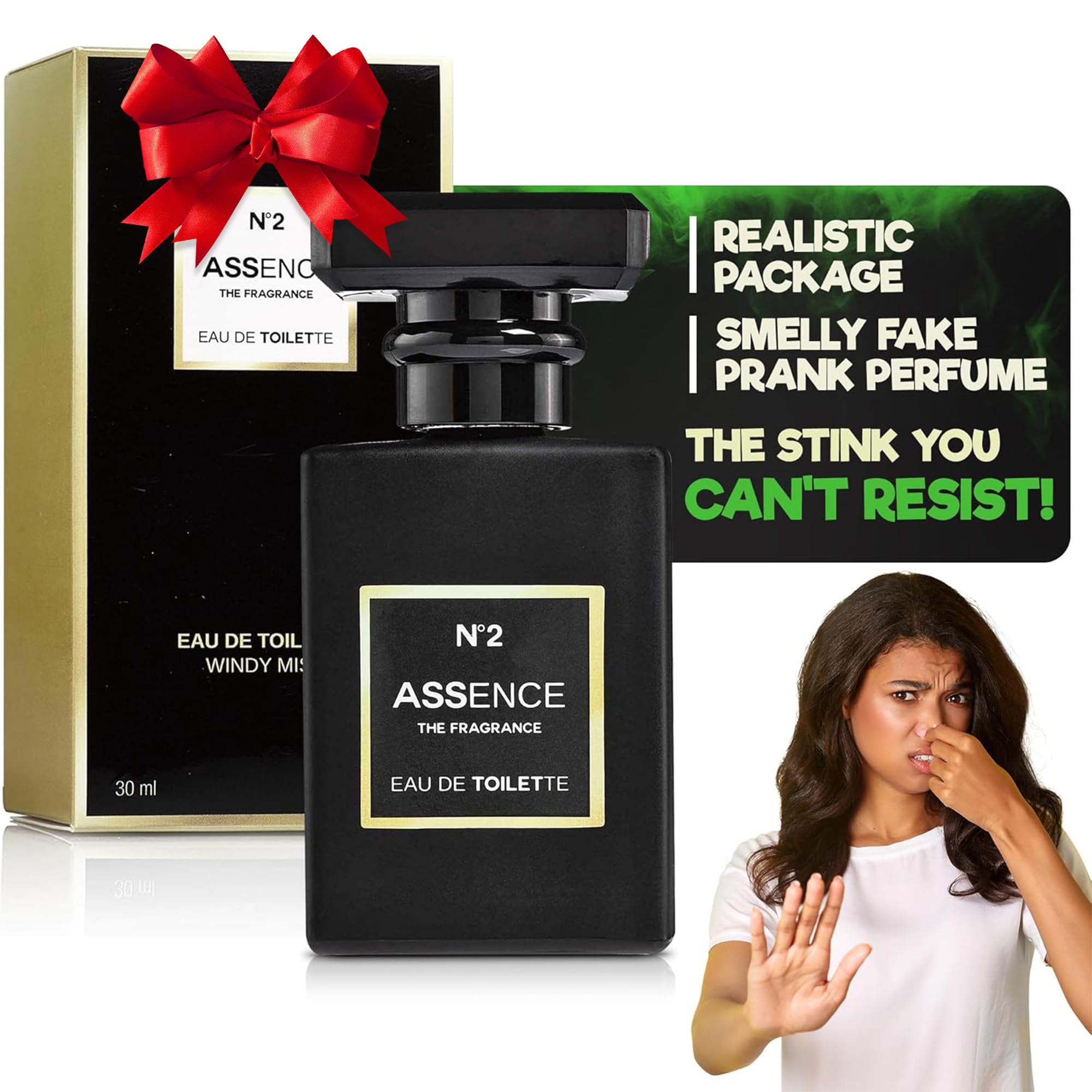 Gagster prank perfume bottle with realistic look for convincing pranks.
