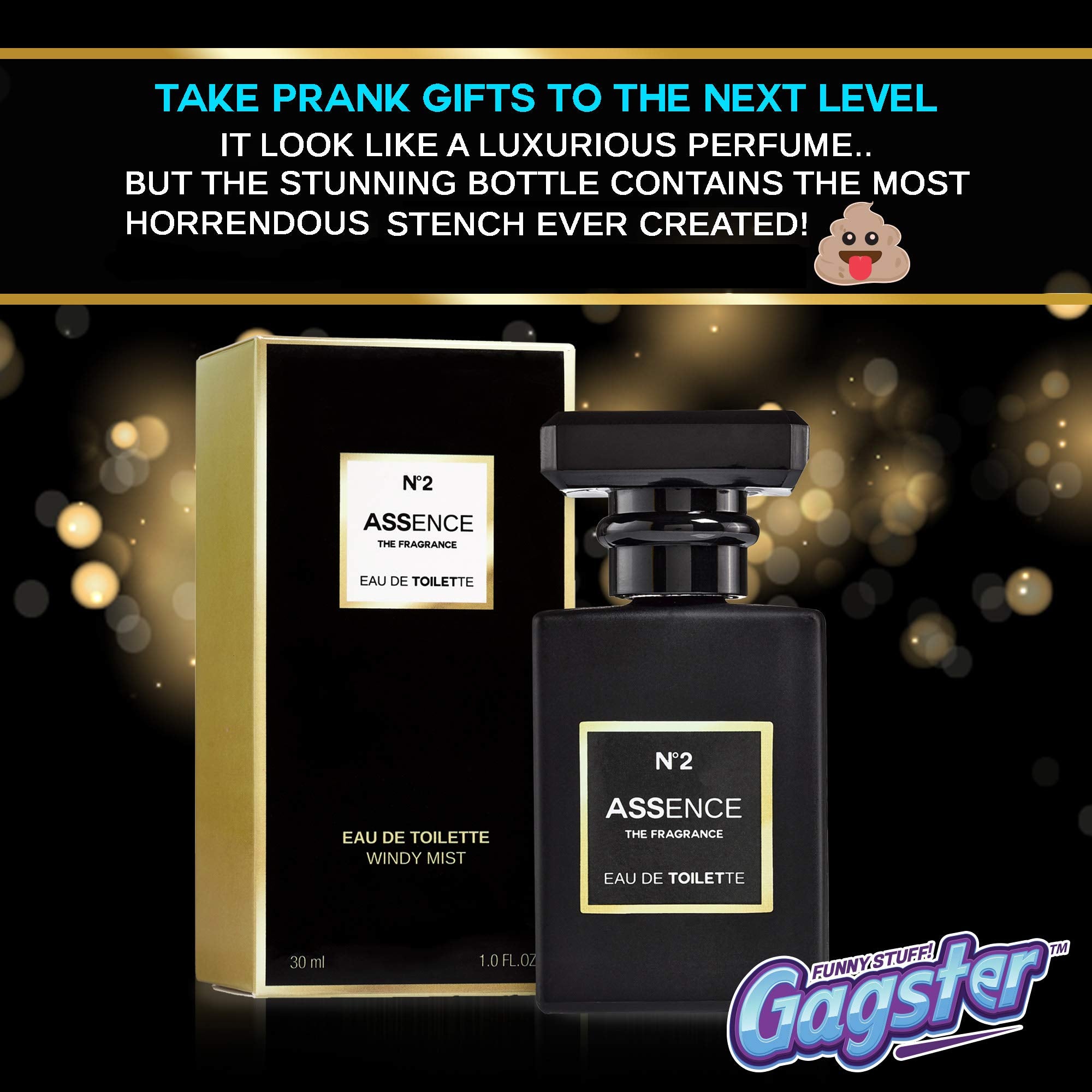 Gagster realistic packaging highlights the concealed prank moment.