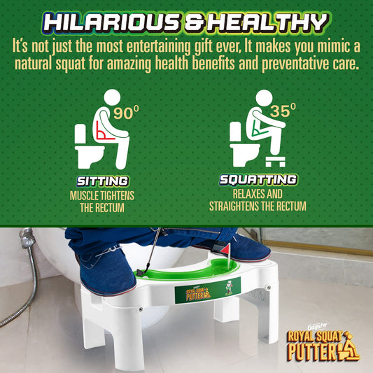 Gagster Royal Squat Putter foldable design in action for easy storage.