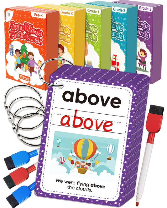 Gagule 520 sight words flashcards front cover with colorful illustrations.