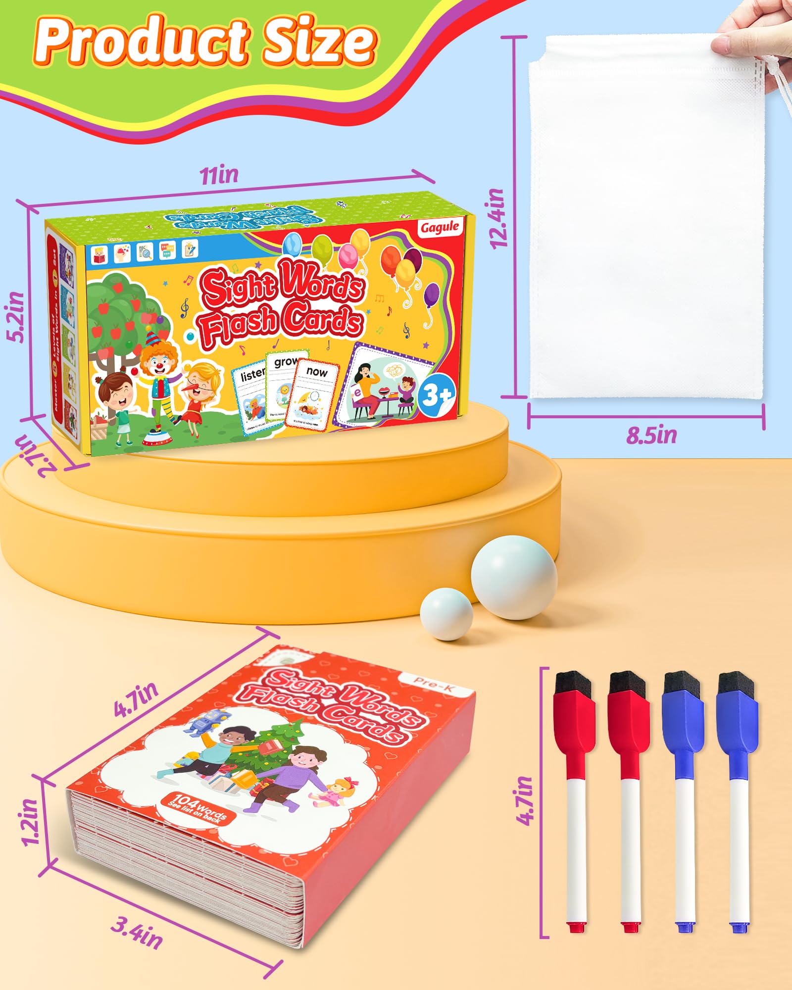 Gagule flashcards designed for home and classroom learning environments.