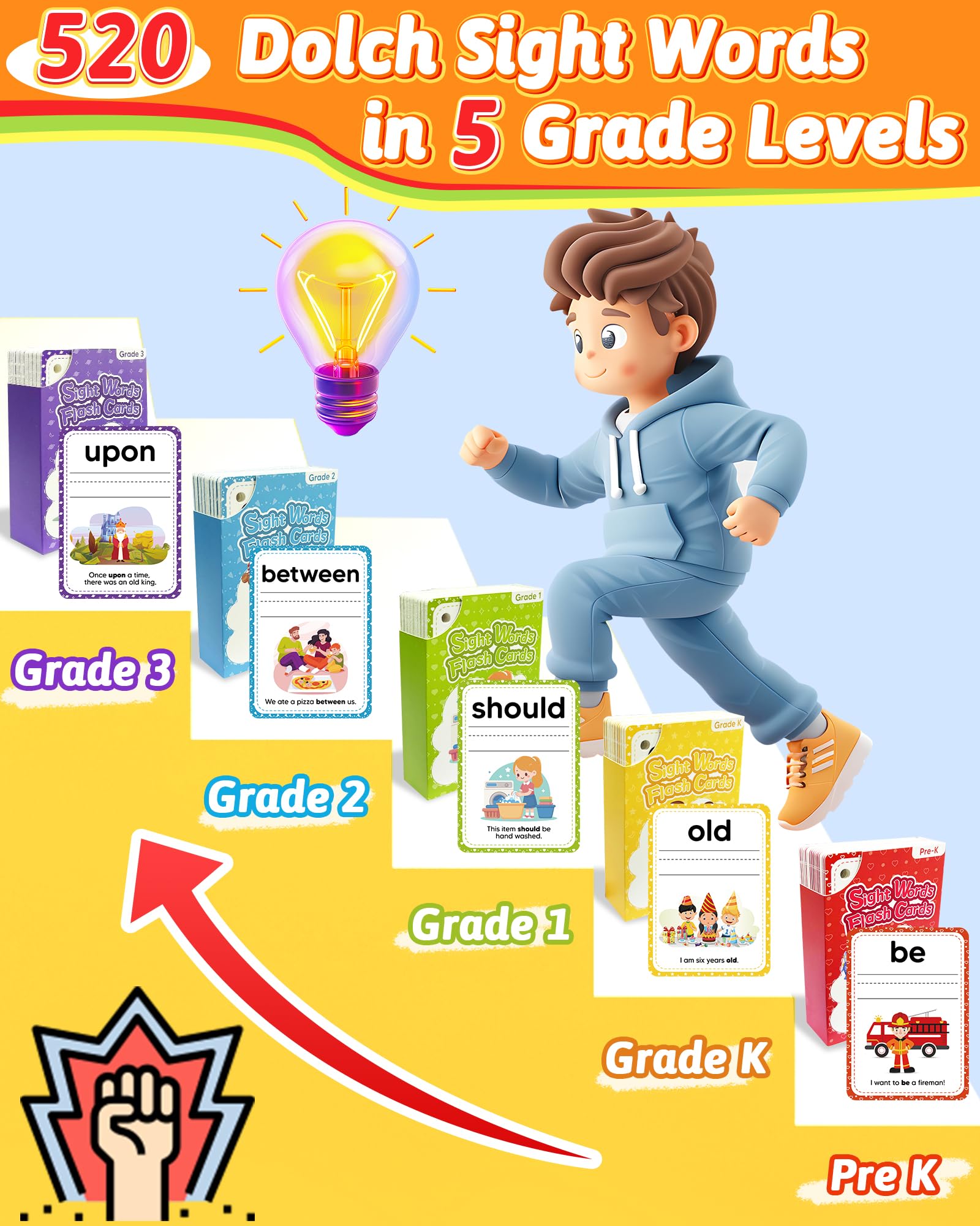 Gagule Kindergarten flashcards show writing sections for handwriting practice.