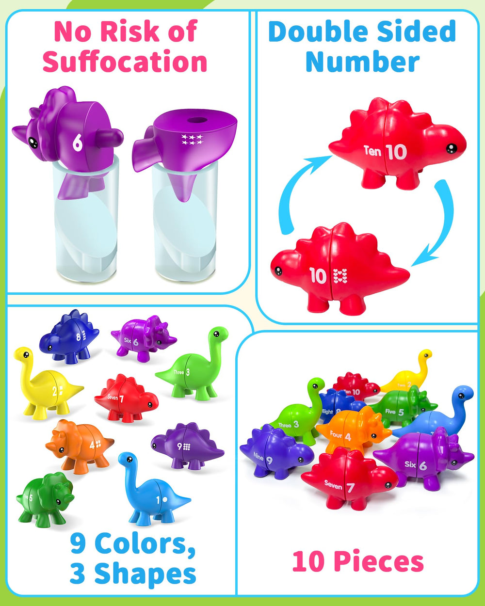 Gagule Number Dinosaurs make a great gift for ages 3 and up.