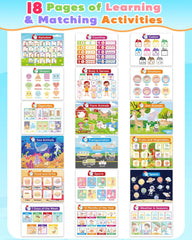 Gagule Busy Book learning pages showing matching and discovery activities for toddlers