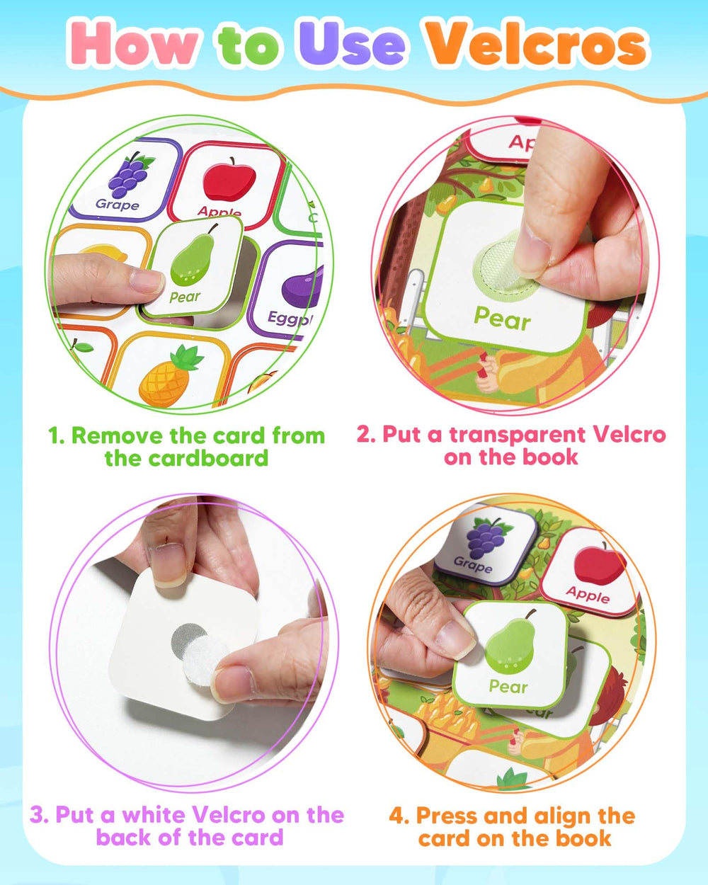 Gagule Toddler Busy Book travel-compact design fits backpacks for on-the-go, screen-free play