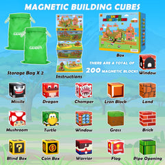 GaHoo 3D magnetic tiles-building displays versatile STEM play and creative construction.