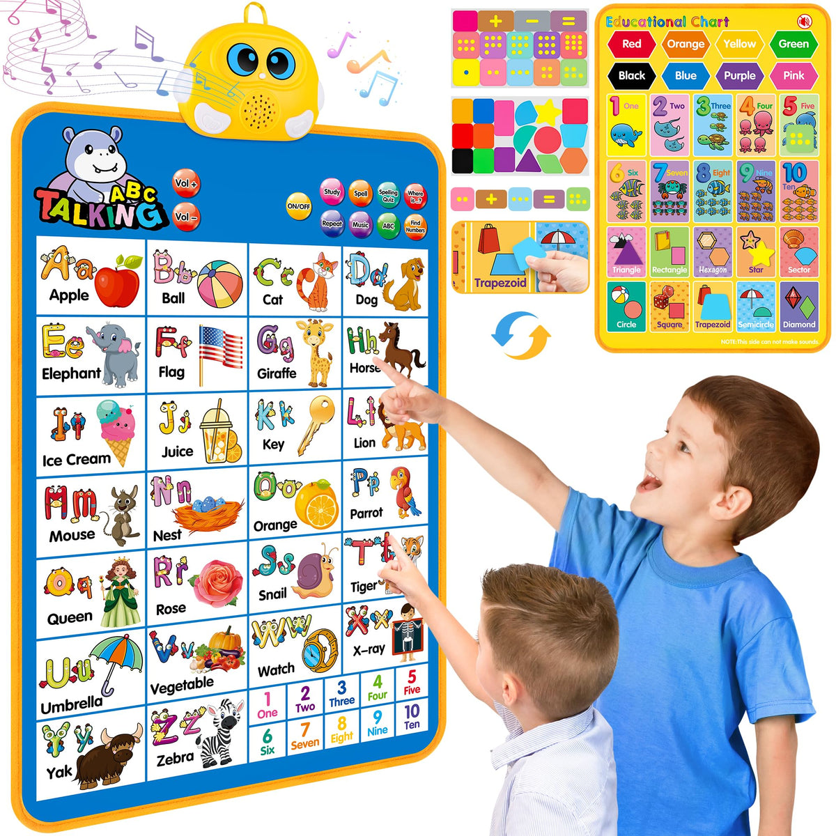 GaHoo electronic alphabet wall chart offers ABC learning with touch-activated interaction.