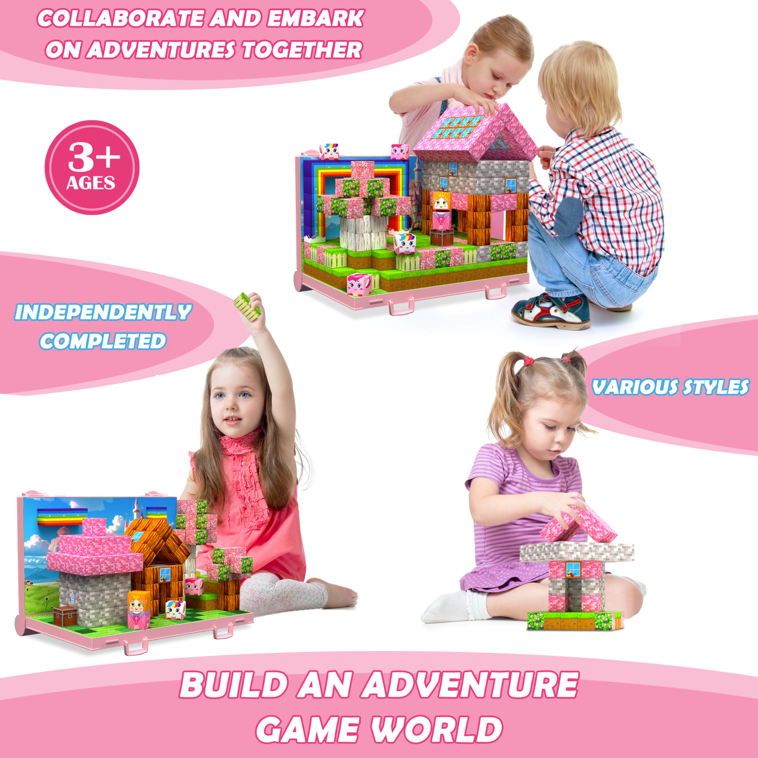 GaHoo 3D building blocks boost concentration and cooperative building during play.