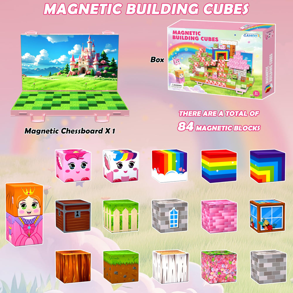 GaHoo magnetic blocks unicorn tile fosters creative storytelling and fine motor skills.