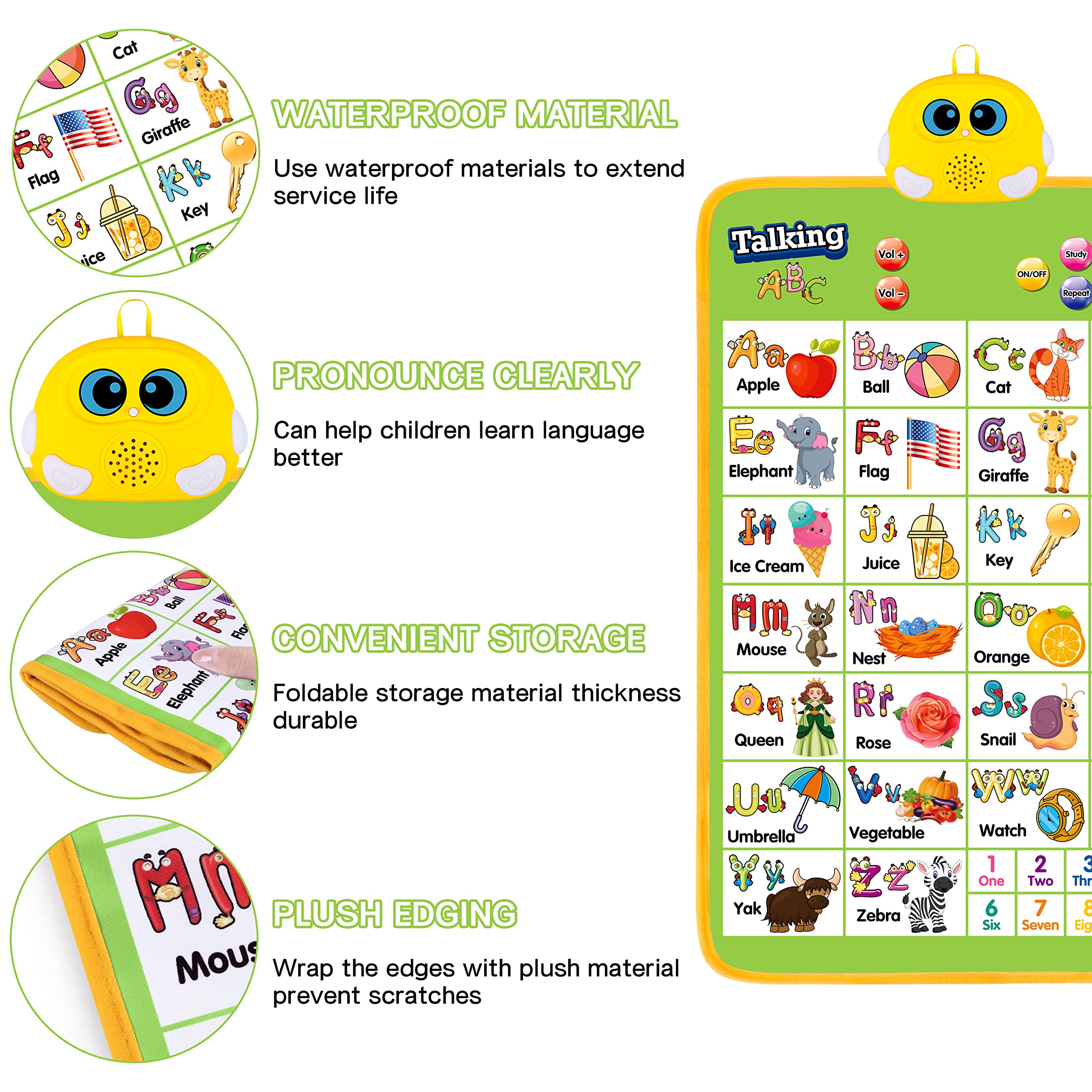 GaHoo Montessori-style shapes and colors panel for early cognitive play.
