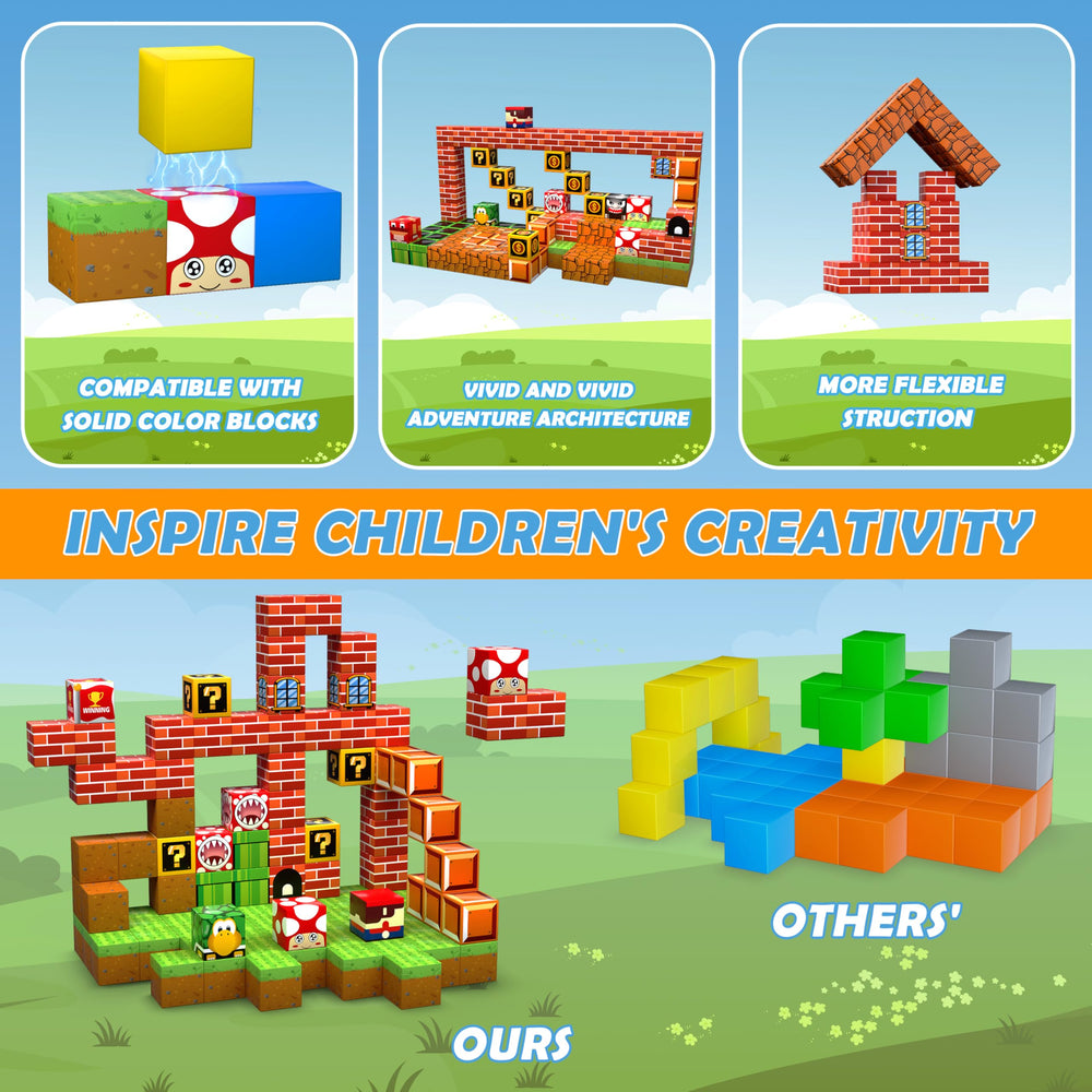 GaHoo safe ABS plastic blocks with rounded edges for little hands.