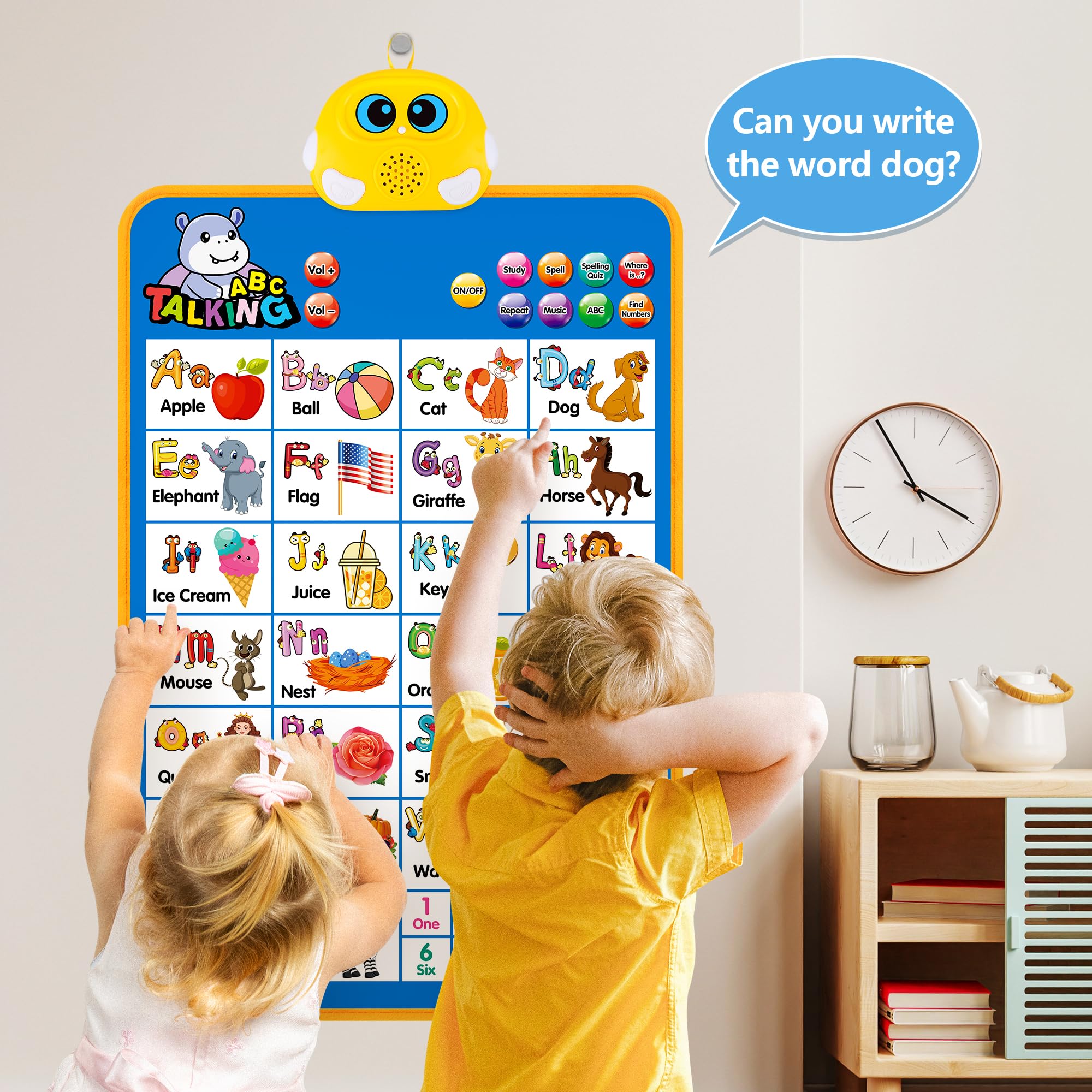 GaHoo volume control and touch activation help caregivers manage playback.