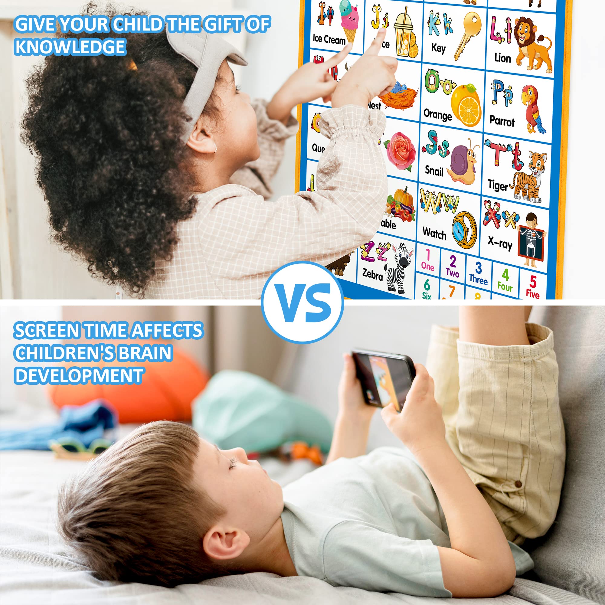 GaHoo wall chart 24 by 16 inches is lightweight for easy room display.
