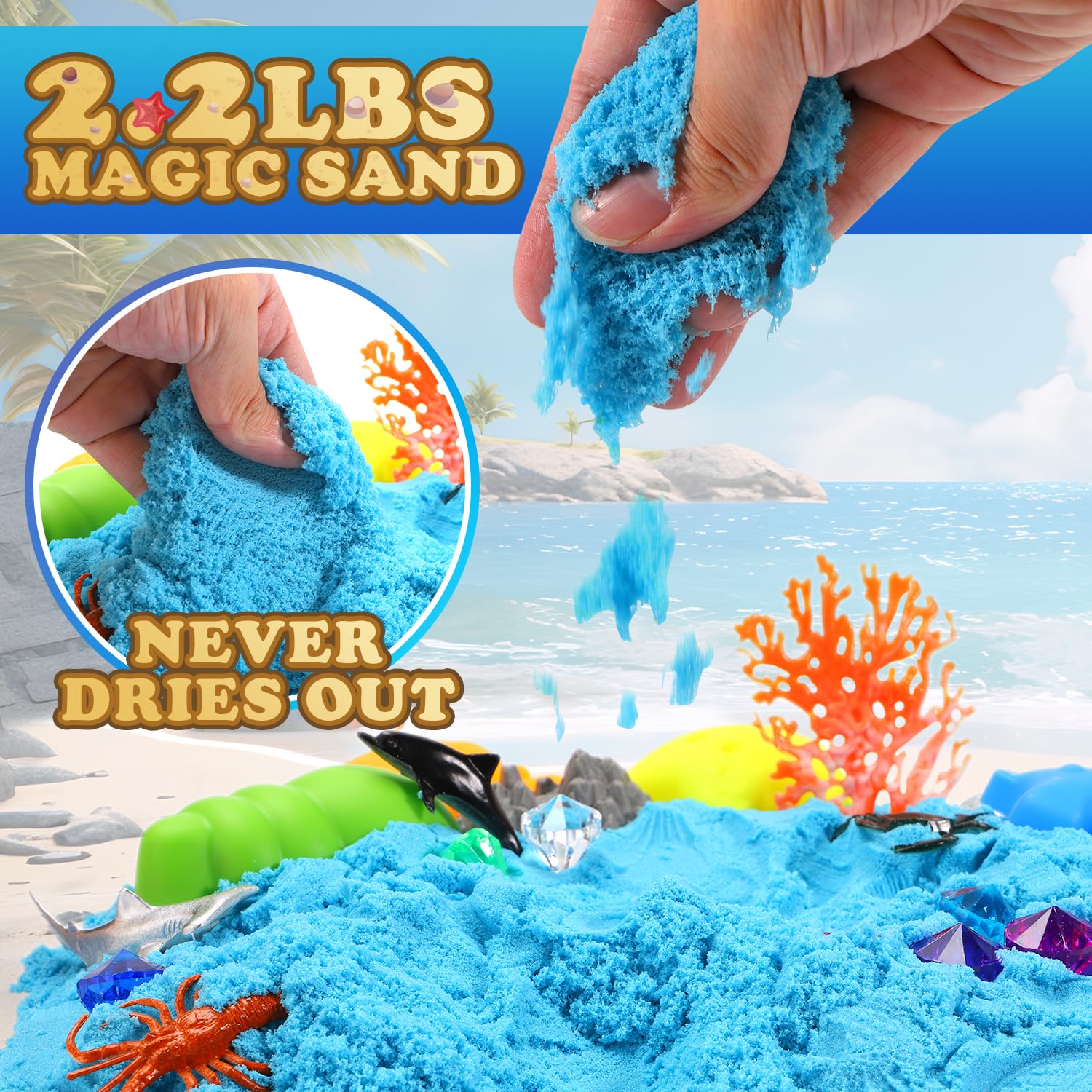 GAIETYDIY Mermaid figures encourage imaginative storytelling during sensory play.