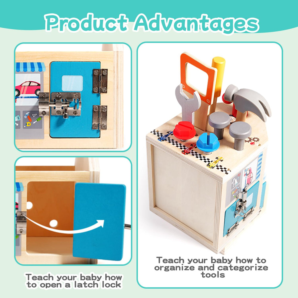GAIETYDIY assembly blocks and gears encourage creative model building and sequencing.