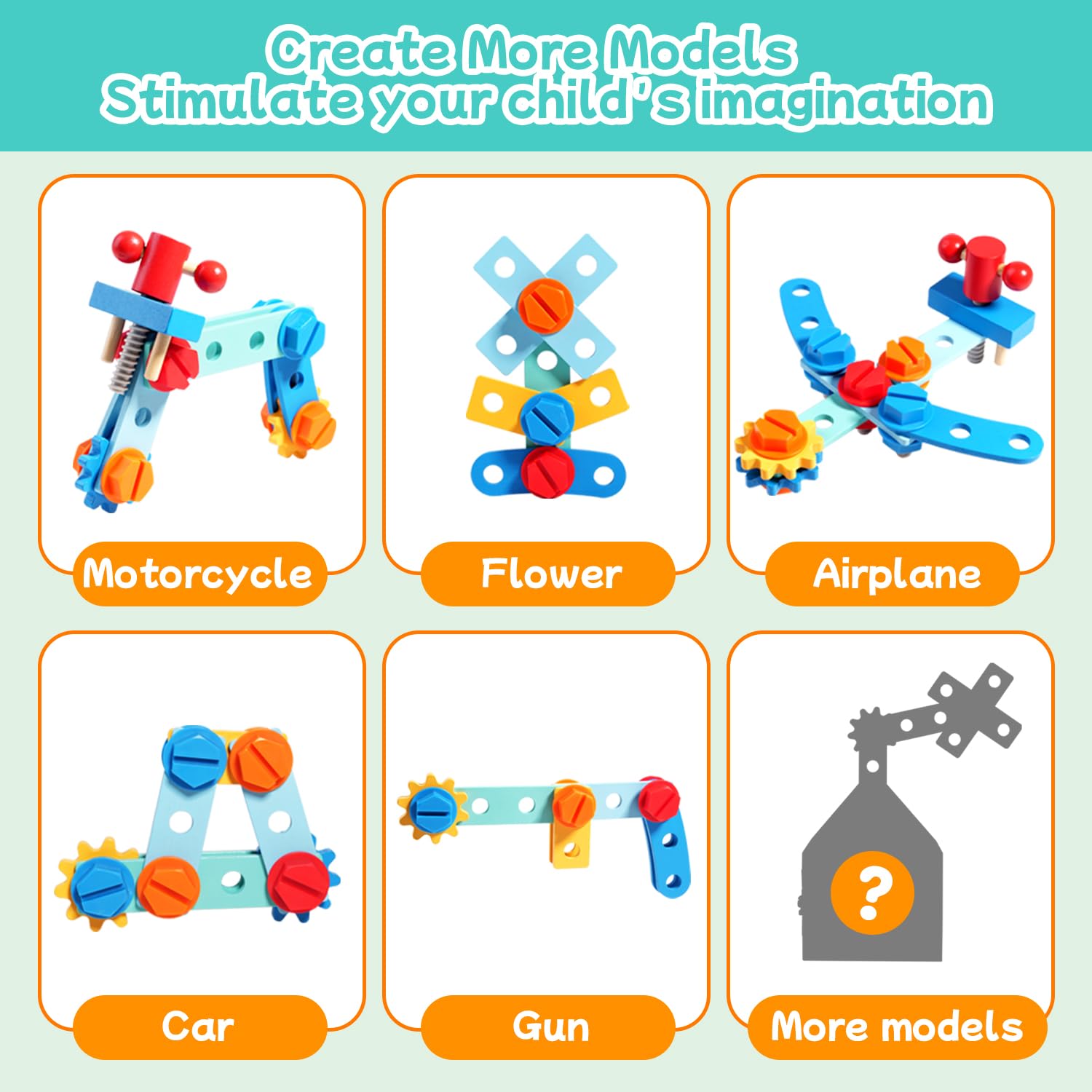 GAIETYDIY tool set features safety-rounded edges for toddler use.