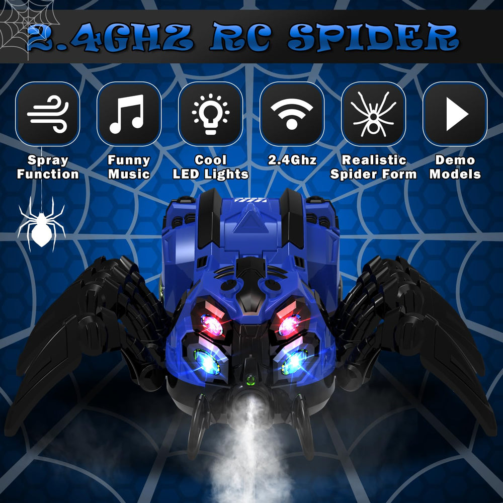 GAIETYDIY RC Spider Toy side lights illuminate movement for sci-fi vibe