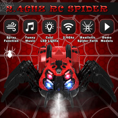 GAIETYDIY spider toy spraying function creates mist effects for dramatic reveals.