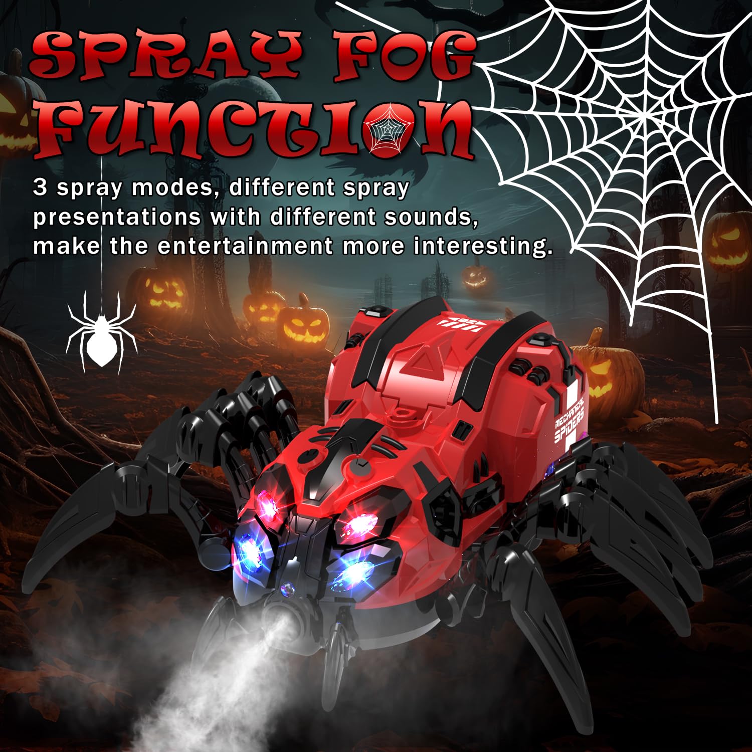 GAIETYDIY spider toy features music auto-demo for family-friendly entertainment.