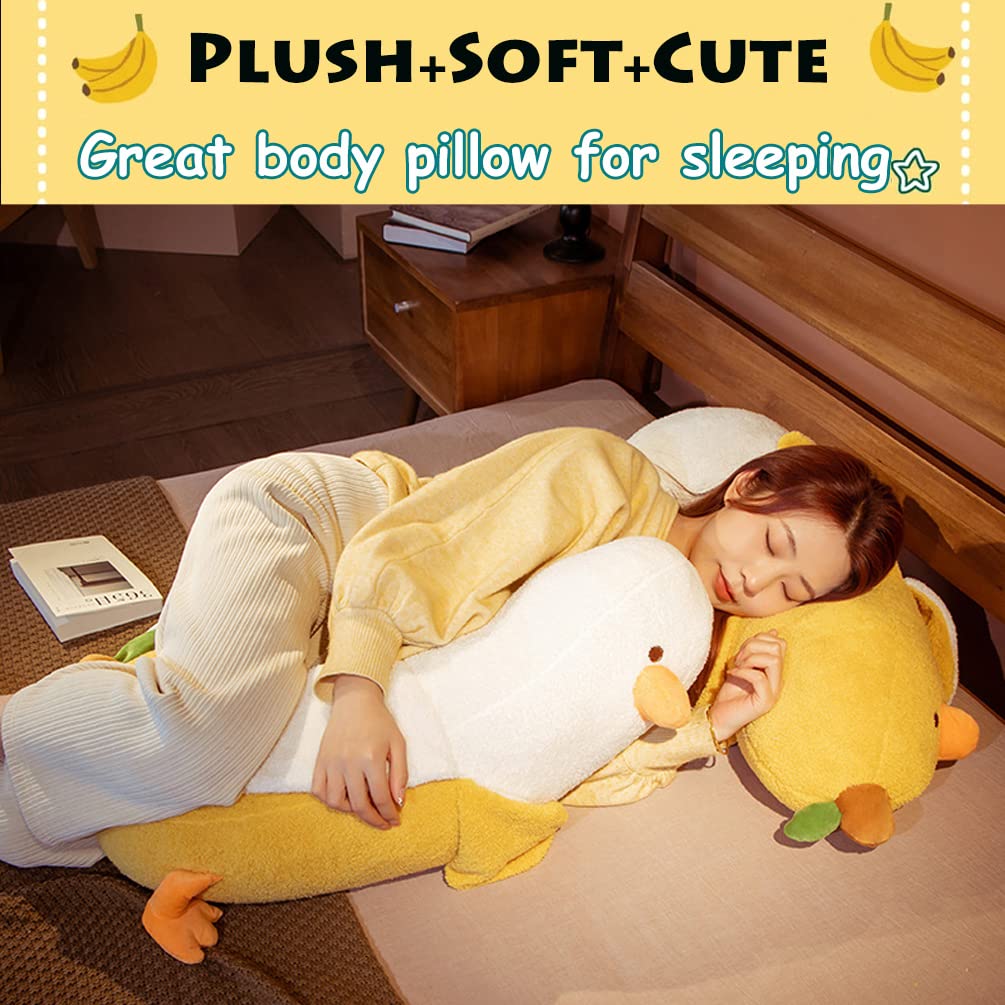 GailiMaiYa Banana Duck plush hugging pillow ready for bedtime.