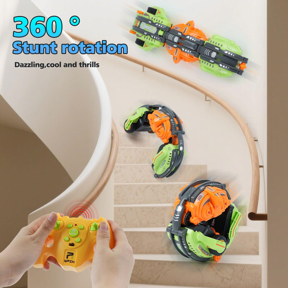 Gaitel 360° stunt car night mode with glowing LEDs for visibility
