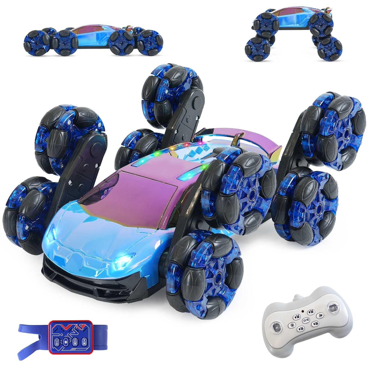 Gaitel 8-wheel gesture stunt car side view for off-road fun