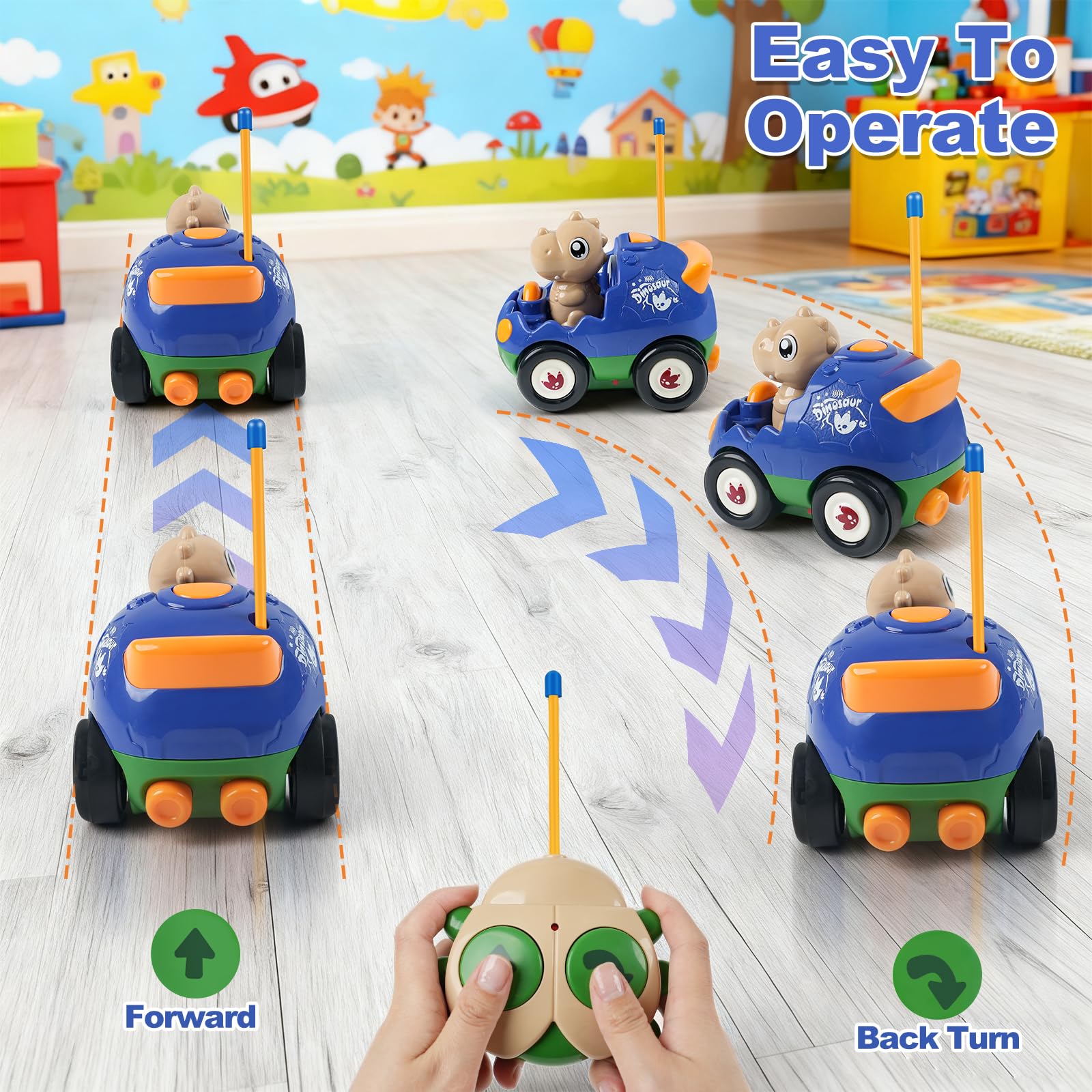Gaitel dinosaur drivers interchangeable; two dinos for mix-and-match play