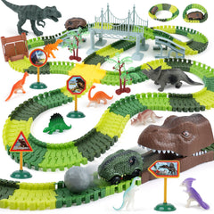 Gaitel dinosaur race track contents enable flexible, creative layouts.