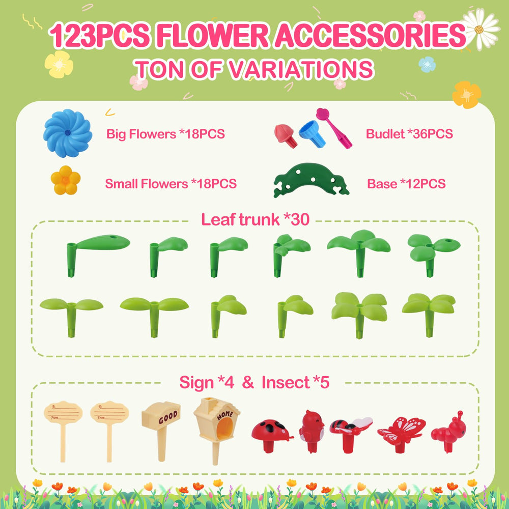 Gaitel Flower Garden insects and bases inspire pretend play