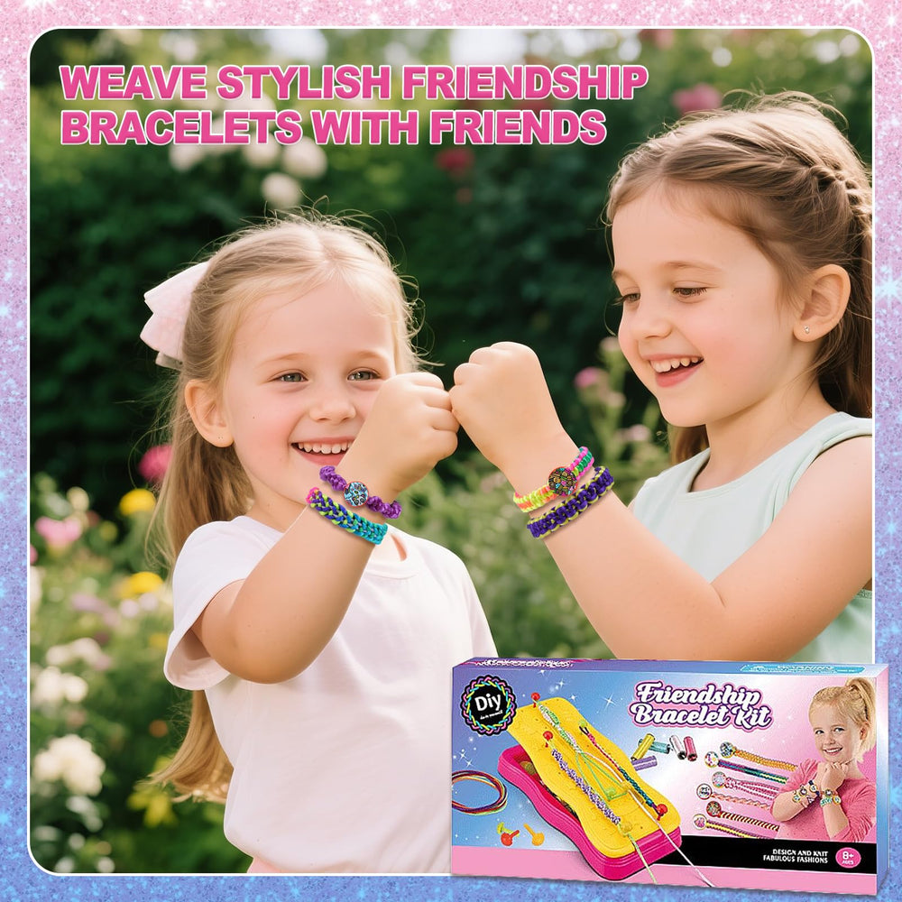 Gaitel travel box keeps the Friendship Bracelet Kit organized on the go.