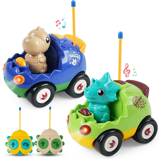Gaitel RC Dinosaur Car Set front view; indoor-friendly play and fun
