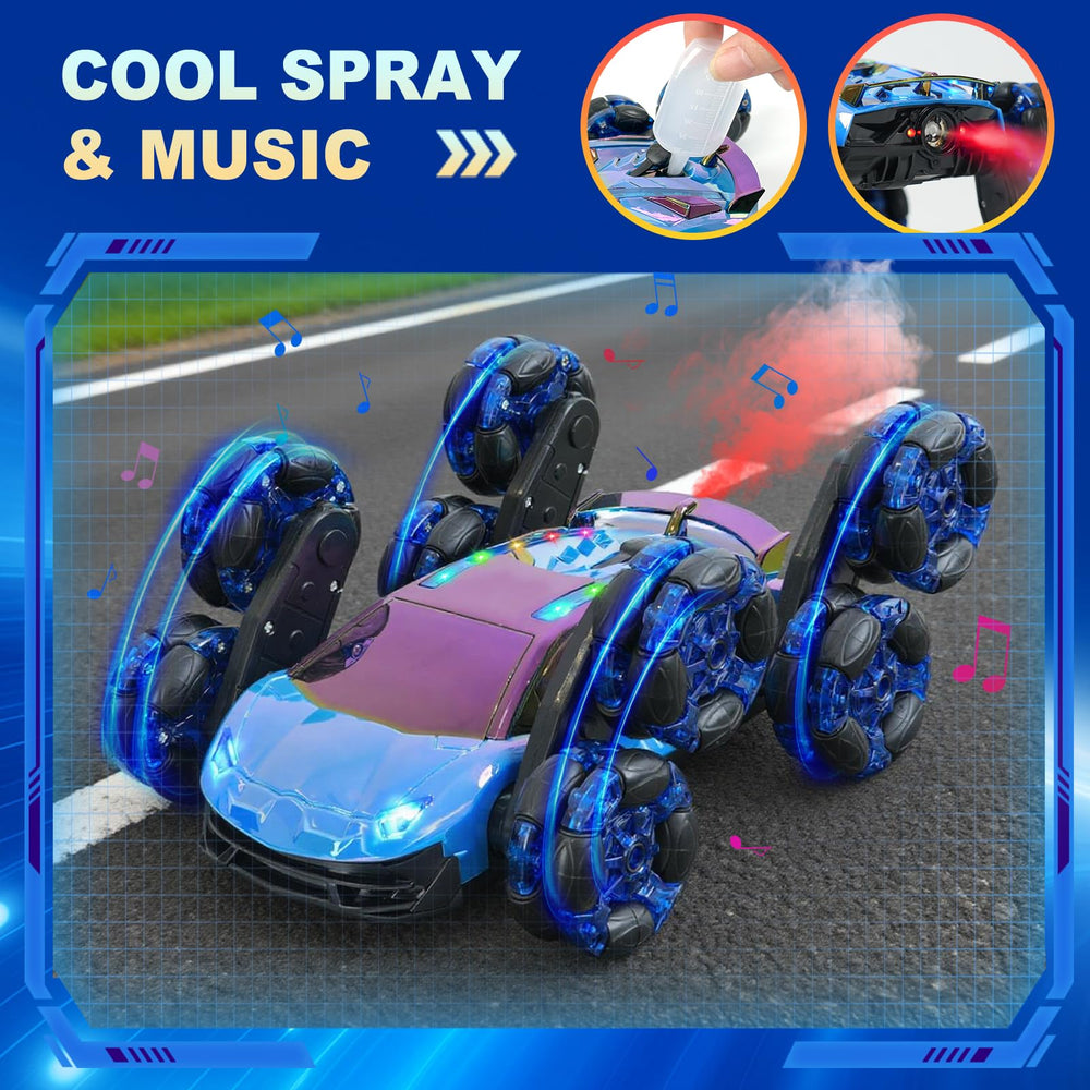 Gaitel stunt car with mist spray for visual drama
