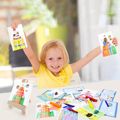 GAKICO party-favor setup shows easy-to-clean activities for celebrations