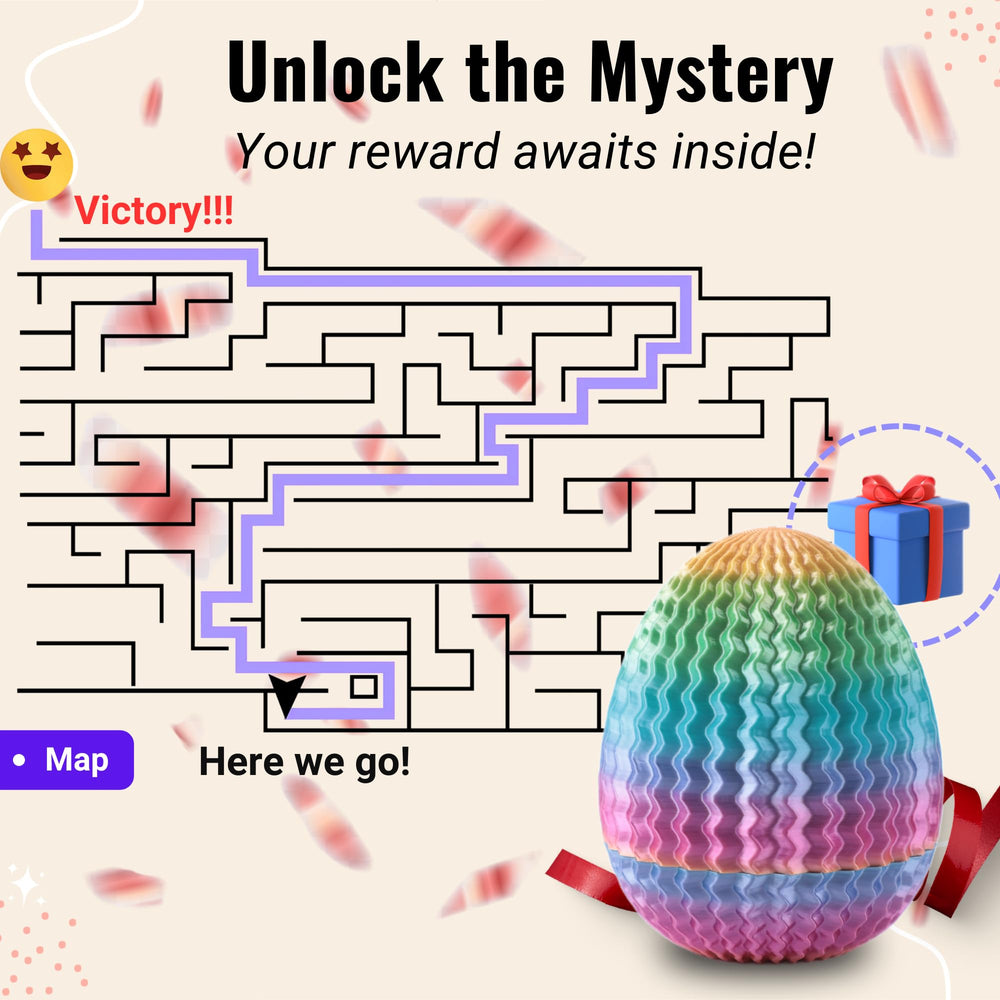 Galapopo Mystery Egg Puzzle Box cash compartment hides a surprising gift